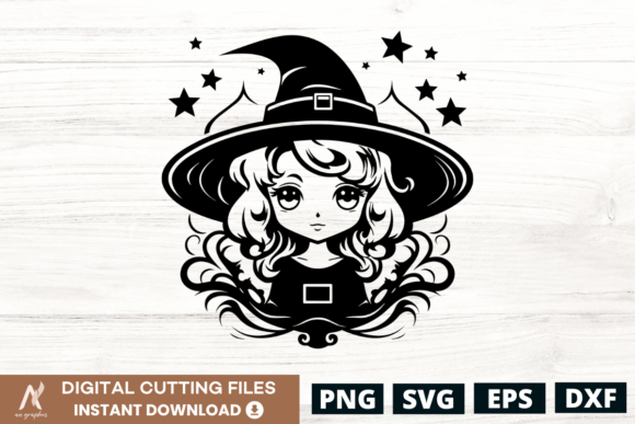 Cute Halloween Witch SVG – Design 6