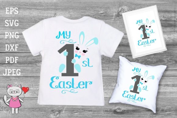 My First Easter SVG T-shirt Design Boy: Graphics for Crafts