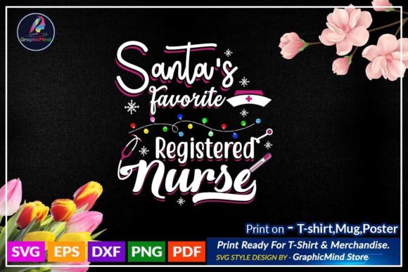 Nursing Santa SVG Graphics for Crafts