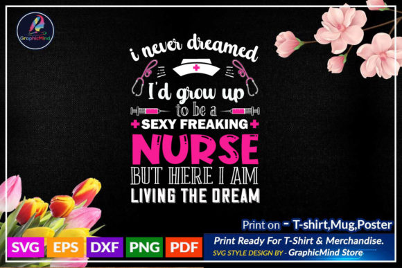 Nursing SVG T-Shirt Printable Design: Graphics for Crafts