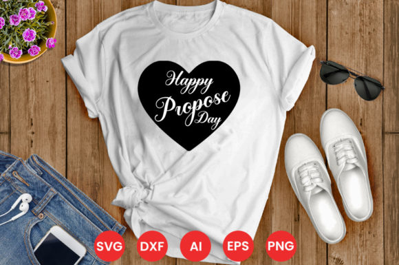 PROPOSE DAY SVG T-SHIRT DESIGN: Graphics for Crafts & Local Branding