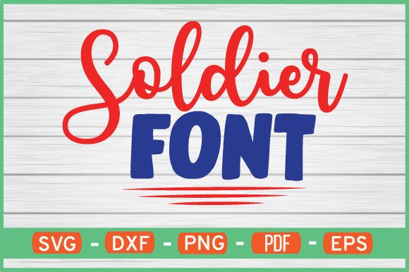 Soldier Font T-Shirt Design SVG: Graphics for Crafts