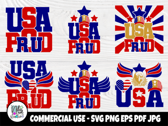 USA SVG Bundle: 4th of July Shirt Design Graphics