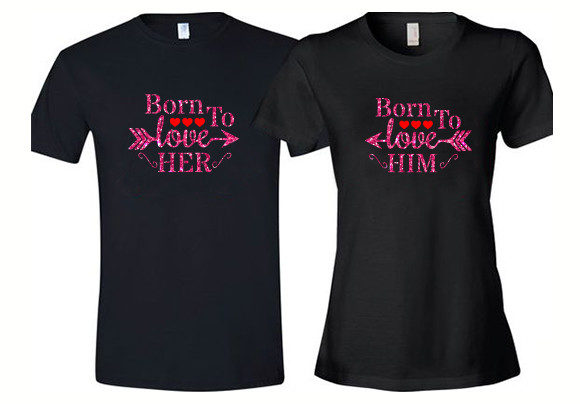 Valentine Couple T-Shirt SVG Graphics for Crafts