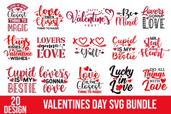 Valentines Day T Shirt Design SVG Bundle: Graphics for Crafts & Branding